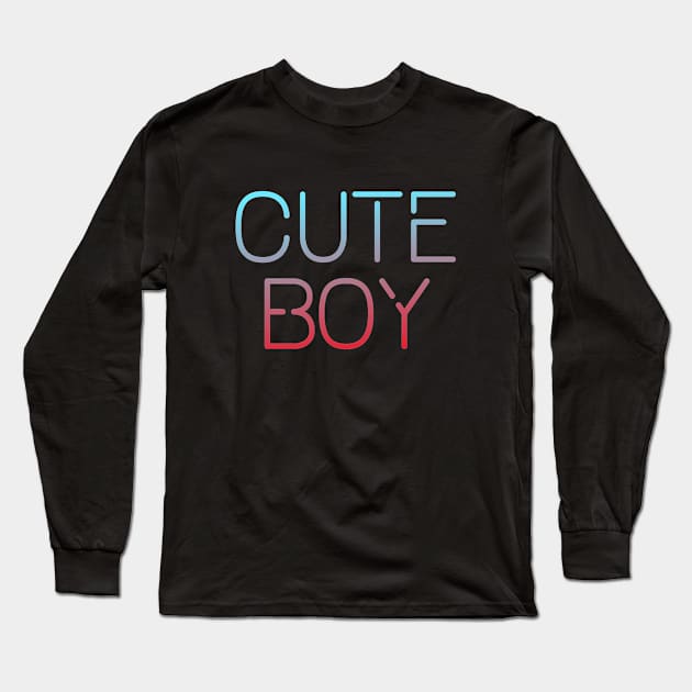 Cute boy Long Sleeve T-Shirt by MiniGuardian